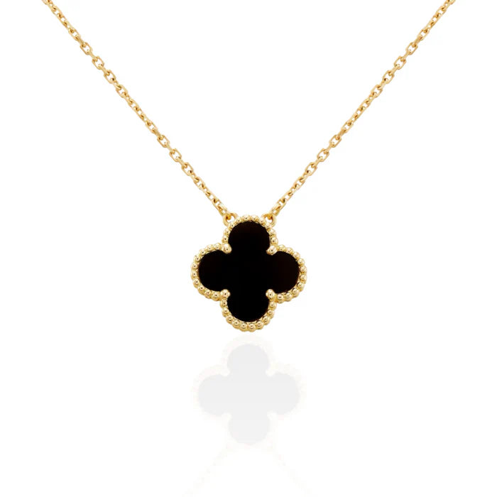 Aura Clover Necklace - Black