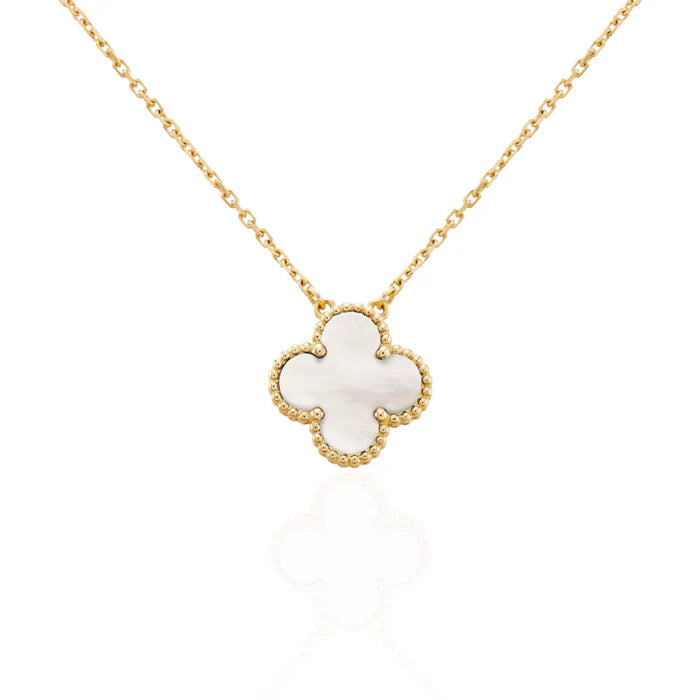 Aura Clover Necklace - White