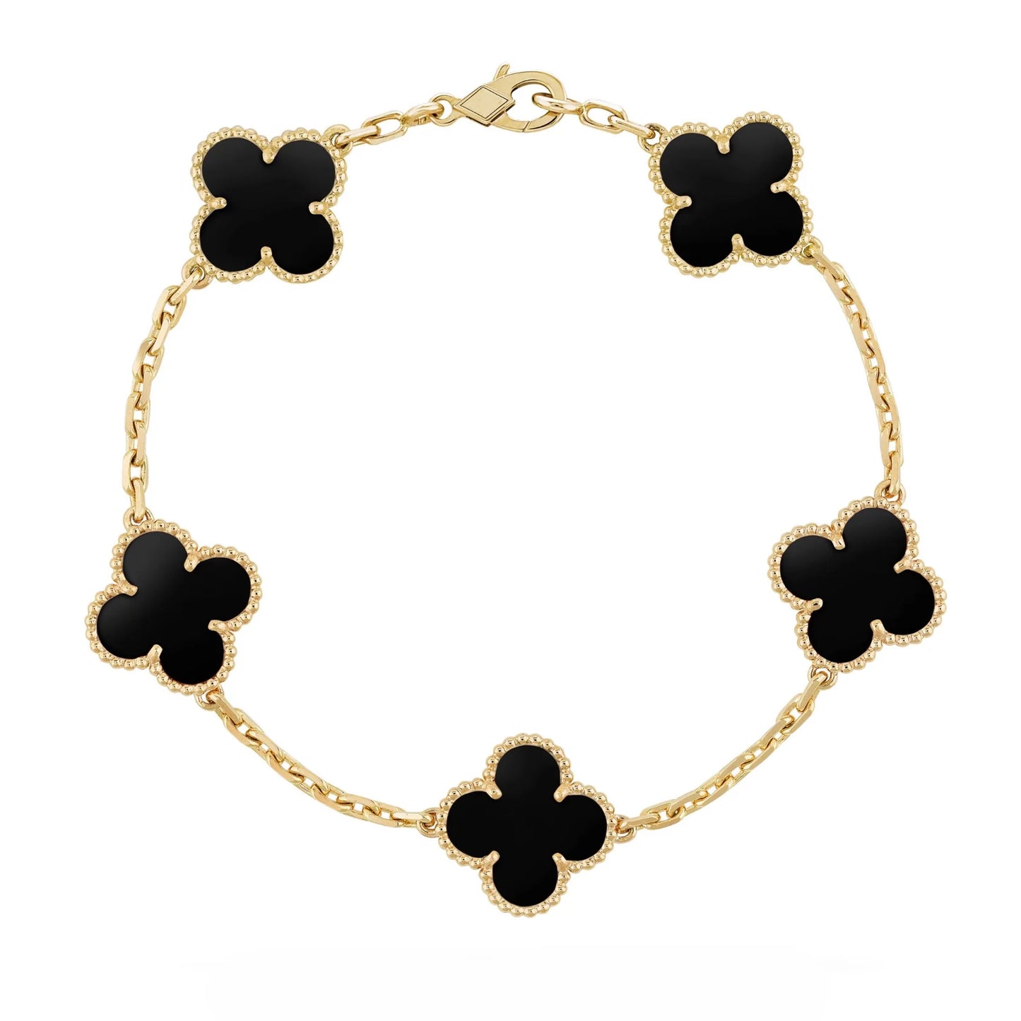 Aura Clover Bracelet — Gold + Black