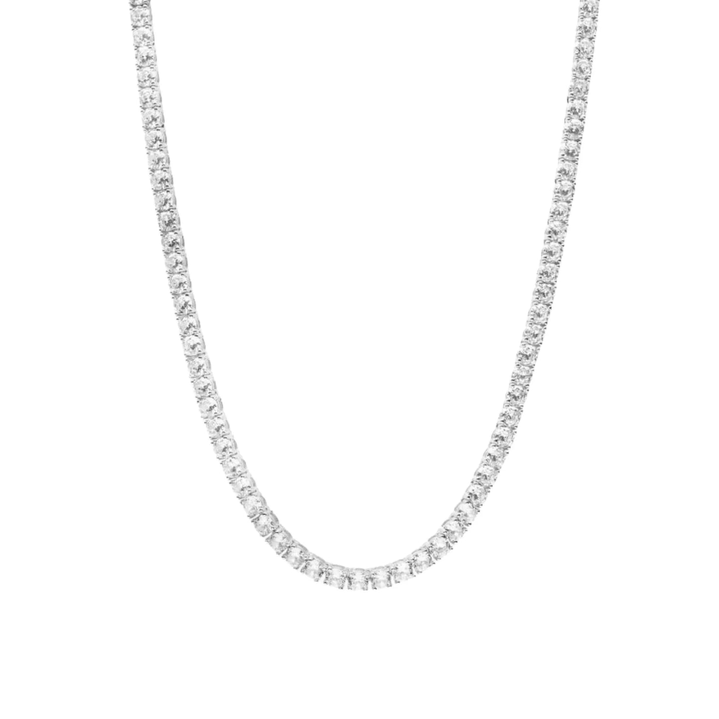 Abby Classic Tennis Necklace I Silver