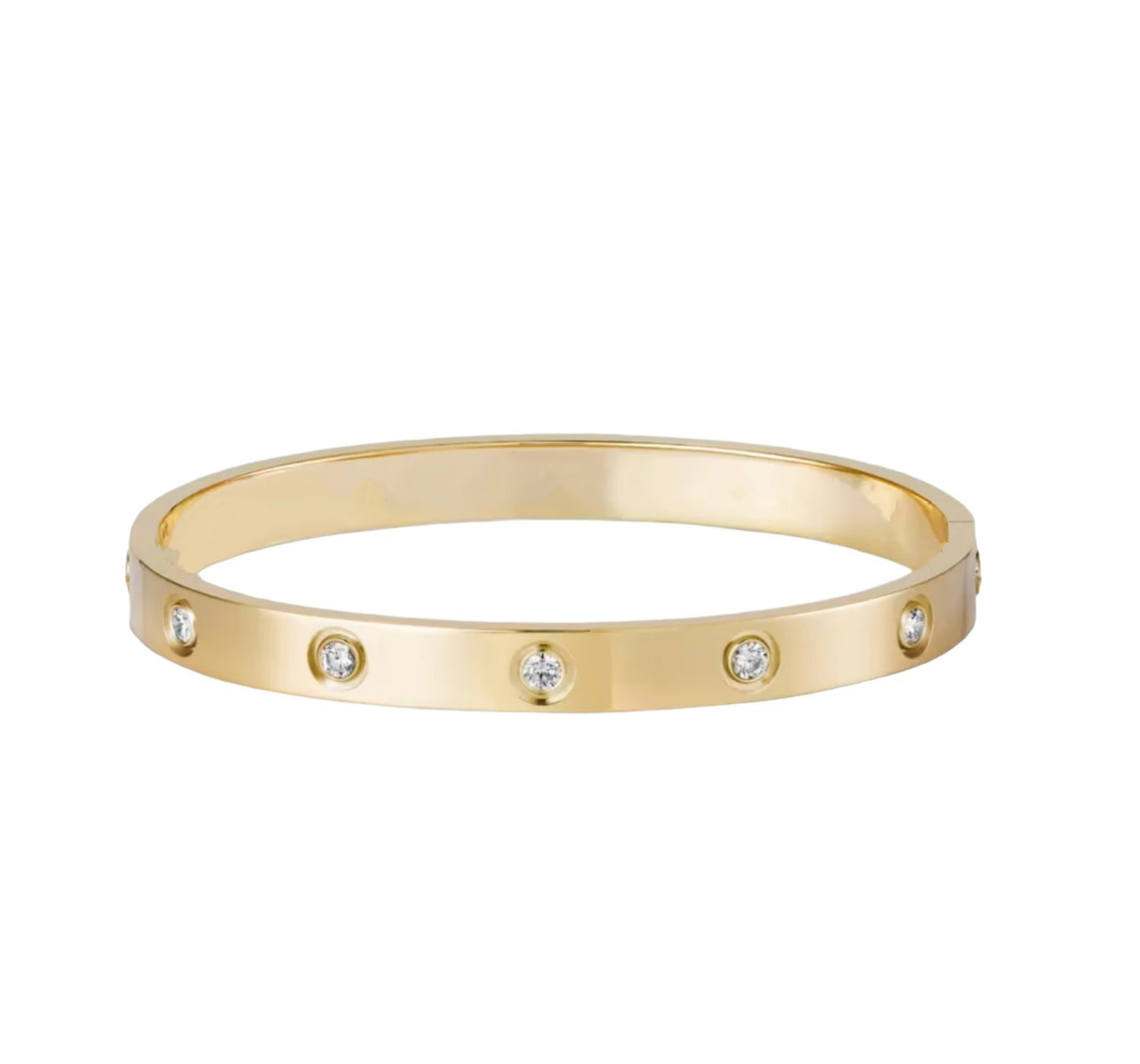 Ava Bling Love Bangle | Gold