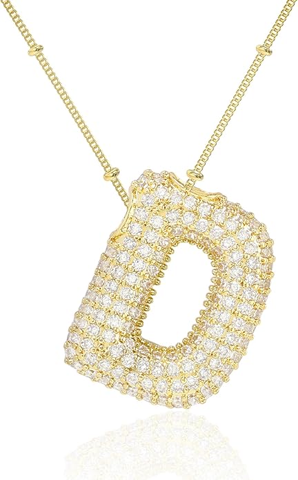 Aamos Bubble Initial Necklace