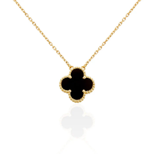 1 Clover Necklace - Black