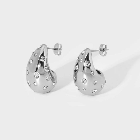 Waterdrop Earrings / Diamond Silver