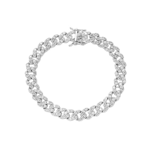 Dina Tennis Bracelet - Silver