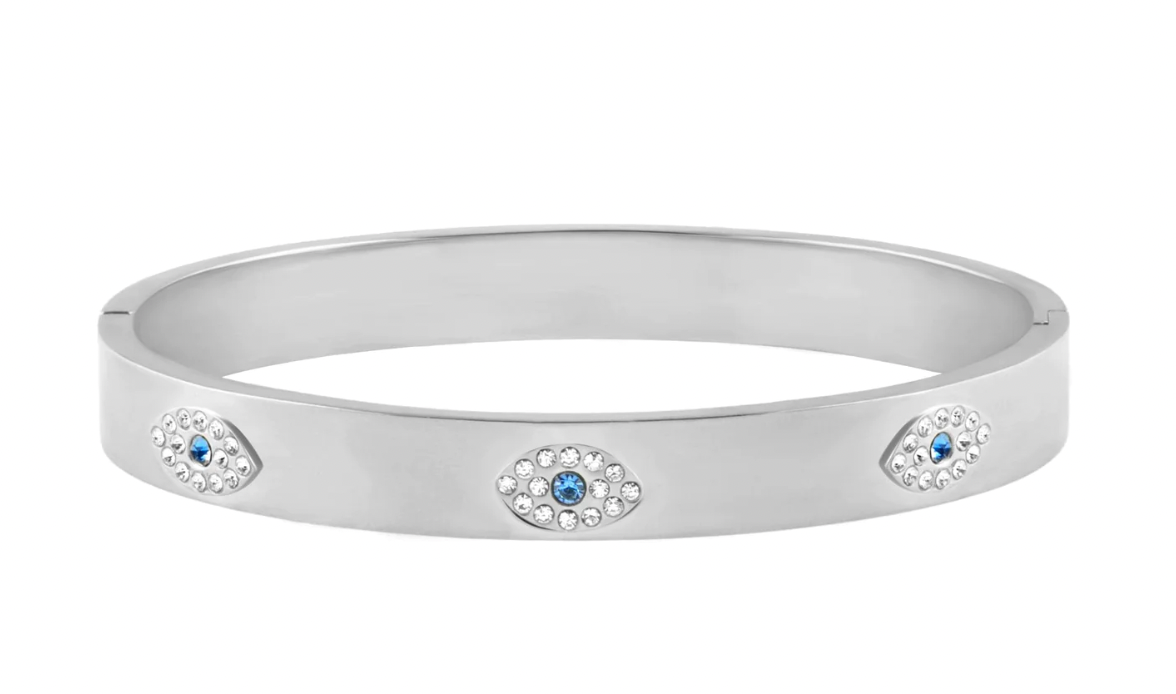 Topaz Silver Bangle