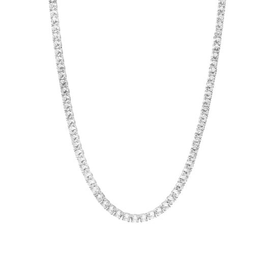 Abby Classic Tennis Necklace I Silver